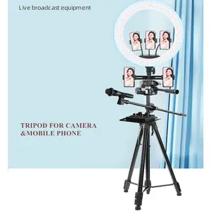 3600 alüminyum kamera telefon tripodu evrensel Tripod akıllı telefon montaj 1.7M