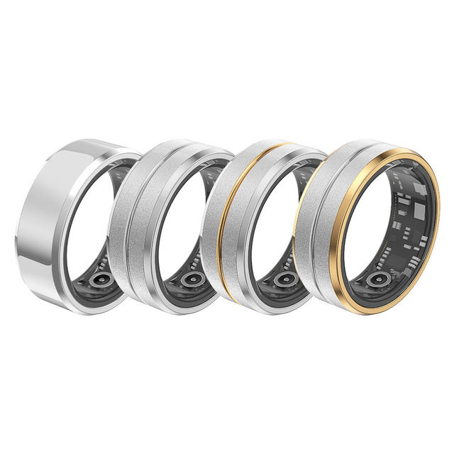 2026 SR01 Men's Smart Ring Fitness Tracker Waterproof with Blood Oxygen Health Monitoring Charging Case Included