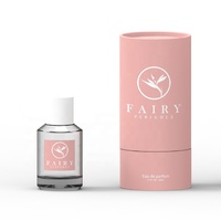 Flacon en verre transparent personnalisé OEM de haute qualité 30ml/50ml/100ml, boîte cadeau cylindrique de luxe avec pulvérisateur à pompe