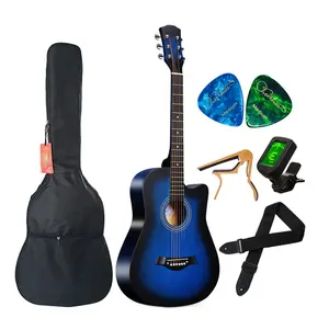 Оптовая продажа музыкальный инструмент гитара 38 дюймов Лиана пластиковая Акустическая гитара