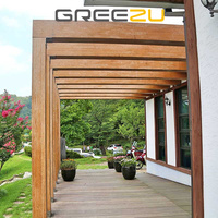 Columnas de bambú laminadas cruzadas para casa verde, marco de madera decorativo, vigas de bambú para exteriores modificadas térmicamente, desmontables