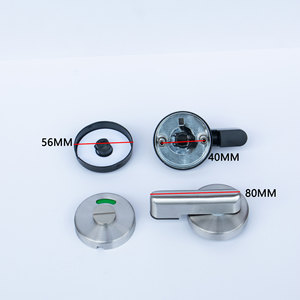 Poignée de porte en acier inoxydable 304-860 brossé, style moderne et minimaliste, quincaillerie pour cloisons de toilettes publiques - Product Image 3