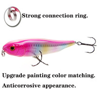 LUTAC Top Water Trolling Lure 95mm/14g Long Casting Floating Crayon Lures ABS Plastic Laser Coating VMC Treble Hook Hard Baits