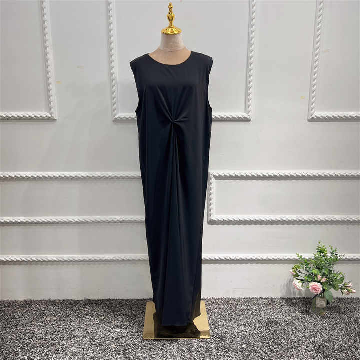 Loriya Muslim Solid Color Inner Dress Islamic Muslim Women Dress 