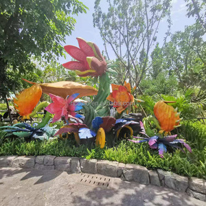 Personalizzabile realistico meccanico modello di fiore uomo colorato che mangia Halloween Animatronic pianta statua per la casa del giardino parco decorazione - Product Image 1