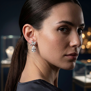 Luxury 18K Solid Gold Diamond Drop <b>Earrings</b> Pear Cut Claw Setting Women <b>Wedding</b> Jewelry - Product Image 2