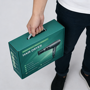 Boîte d'expédition personnalisée pour sèche-cheveux 3C Electronics, emballage de marque en carton ondulé B/E, option boîte à rabat - Product Image 2