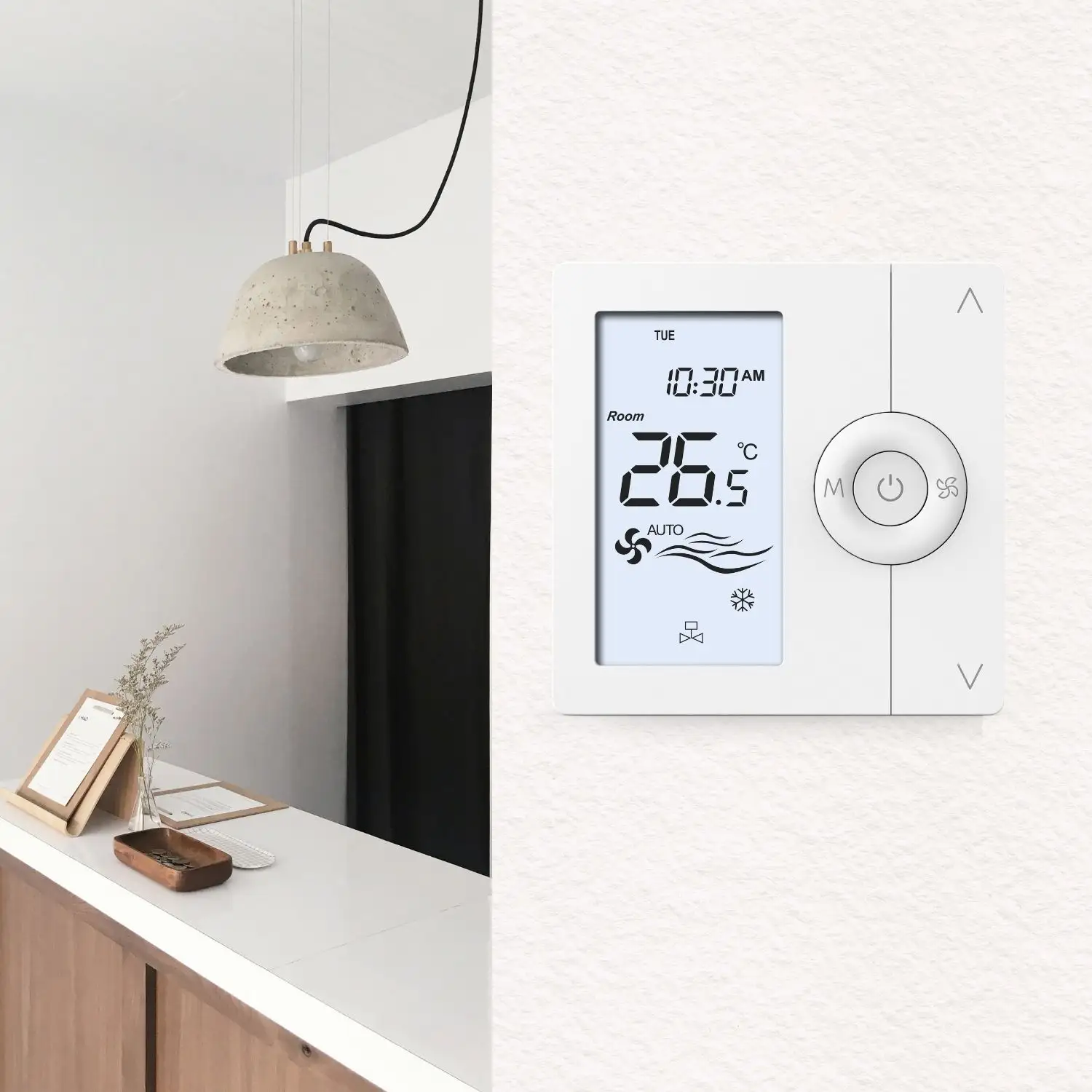 Rs485 Modbus 0 ~ 10V Ec Ventilator Coil Thermostaat Slimme Programmeerbare Temperatuurregelaar Voor Centrale Airconditioner