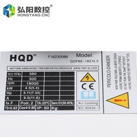 Moteur de broche à refroidissement par air HQD 4,5 kW 220 V 380 V Noir carré Haute vitesse 18000 tr/min ER32 300 Hz 9,5 A avec prix avantageux et bonne qualité