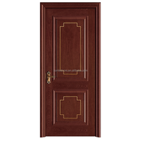 Portes intérieures en bois massif Chine Portes en bois massif Porte de chambre à coucher en bois avec serrure intelligente