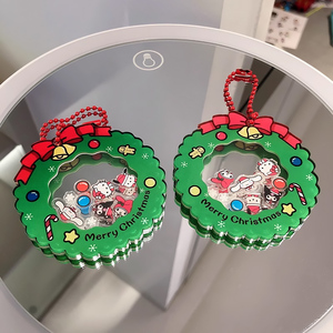 2024 Acrylic Shaker Keychain phim hoạt hình con số Acrylic quyến rũ Shaker Móc Chìa Khóa tùy chỉnh Acrylic Keychain nhà máy thiết kế giáng sinh - Product Image 5