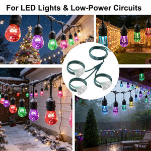 1-to-9 Way Heavy Duty Power Splitter Cord, 3×Triple Tap Outlets, Green SJTW 15A Electric Extension Cord for Outdoor - Product Image 6