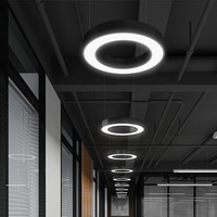 Plafonnier Led circulaire suspendu en Aluminium doré, modèle de créateur, éclairage d'intérieur, luminaire décoratif de plafond, design moderne, disponible en noir et en blanc