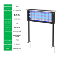 Lampe anti-moustiques solaire d'extérieur |   Piège à moustiques électrique étanche anti-choc, portée 300m, portable pour jardin