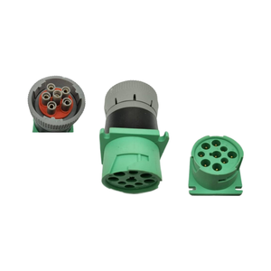 Зеленый 9-контактный автомобильный адаптер J1939 типа <span class=keywords><strong>2</strong></span> с ПВХ-изоляцией, совместимый с 6-контактным медным жгутом J1708 - Product Image 6