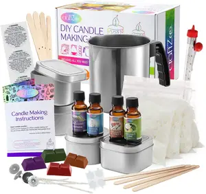 Complete DIY Candle Making Kit Supplies Create Large Scented Soy Candles