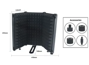 Microfono a pannello 3/5 insonorizzato copertura Anti-Spray Net per la registrazione <span class=keywords><strong>Live</strong></span> Streaming accessori per strumenti musicali - Product Image 3