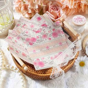 High Quality 30pcs/Pack Loose Leaf Decorative Base Paper Fresh Lace Pattern Journal Decoration Wedding Dress Series Premium Memo - Product Image 3
