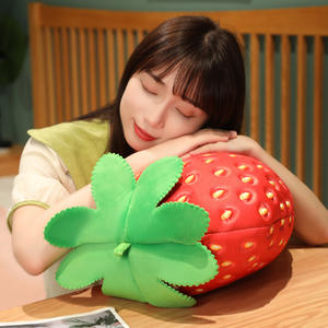 Adorable oreiller en peluche fraise, poupée-coussin, jouet en peluche fruit, cadeau d'anniversaire pour fille - Product Image 3