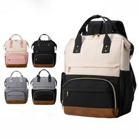 Sac à langer multifonctionnel léger pour maman, sac à dos en tissu Oxford avec ceinture à coussin d'air pour rangement domestique, logo personnalisé, grande capacité