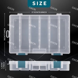 Boîte de matériel de pêche Organisateur en plastique <span class=keywords><strong>avec</strong></span> séparateurs amovibles, plateaux de matériel pour leurres et stockage de matériel terminal - Product Image 3