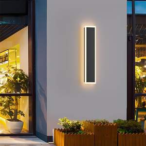 Wholesale Modern IP65 Solar Powered Door Garden <b>Light</b> Exterior <b>Linear</b> LED Strip Wall Lamp - Product Image 4