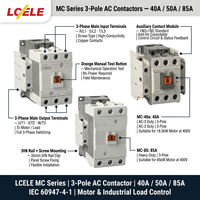 Contacteurs magnétiques MC-9b MC-12b MC-18b MC-25b MC-32a MC-40a MC-50a MC-65A MC-75A MC-85A AC380V AC220V AC110V 48V 36V