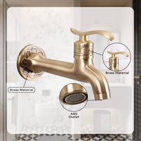 Robinet décoratif en laiton pour jardin/mélangeur d'eau pour machine à laver