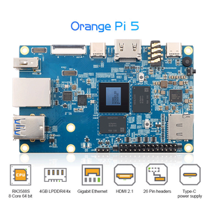 Carte de développement <span class=keywords><strong>Orange</strong></span> Pi 5 4 Go/8 Go/16 Go/32 Go avec <span class=keywords><strong>puce</strong></span> RK3588S, processeur huit cœurs 64 bits, Ethernet Gigabit, ordinateur monocarte - Product Image 5
