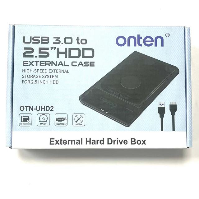 2.5 Inch USB 3.0 HDD Enclosure, Tool-Free Installation, High Speed 5Gbps Storage Case for SATA SSD/HDD up to 4TB