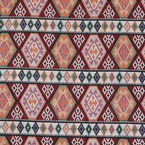 Tessuto Jacquard in Stile Etnico Bohémien, Poliestere e Cotone, Broccato Tessuto a Peso Medio 330gsm, <span class=keywords><strong>Disegni</strong></span> Personalizzati, Filato Tinto per la Casa - Product Image 3