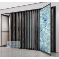 Présentoir coulissant personnalisé de carreaux de porcelaine de grand format pour dalles en pierre naturelle Présentoir de panneaux muraux en feuille de marbre PVC Salle d'exposition de sable