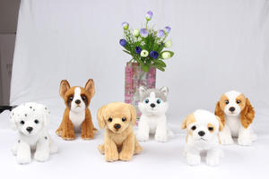 Kahverengi özelleştirilmiş gerçek hayat Husky özel organik pamuk dolması peluş köpek hayvan oyuncaklar - Product Image 5