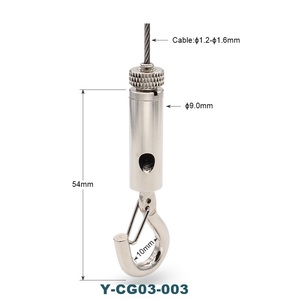 Éclairage de câble métallique autobloquant Accessoires de panneau insonorisé Kits de <span class=keywords><strong>suspension</strong></span> réglables en laiton Pince de câble réglable en cuivre - Product Image 6