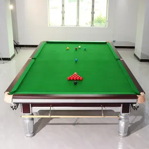 Nhà Máy Bán Buôn Tiêu Chuẩn Chuyên Nghiệp Hoạt Động Snooker Billiard Bảng Hồ Bơi Rắn Snooker Bảng Cho Bán Giải Đấu 12 Ft