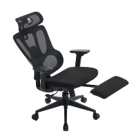 Chaise de bureau pivotante moderne de luxe en maille avec appui-tête et repose-pieds réglables, chaise de conférence rotative pour usage domestique