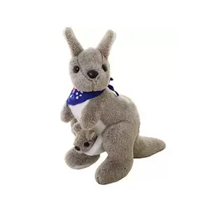 Custom PP Cotton Stuff Kangaroo Plush Stuffed Doll Adopt Me Kit Soft Animal Mother and Baby Kangaroo