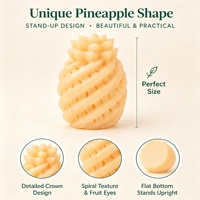 Savon artisanal naturel à l'ananas, éclaircissant, exfoliant, végétalien, au lait de chèvre, hydratant, pour le bain