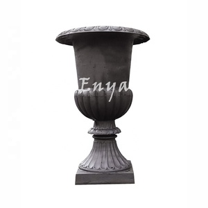 Ins — ornements <span class=keywords><strong>en</strong></span> métal pour le jardin, pot de plantes florales fabriquées <span class=keywords><strong>en</strong></span> fonte et grande taille, pour l'extérieur - Product Image 3