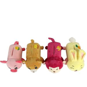 Sevimli sevimli kağıt peçete durumda araba kağıt peçete kutusu özel taşınabilir peluş domuz hayvan peçete kutu tutucu - Product Image 5