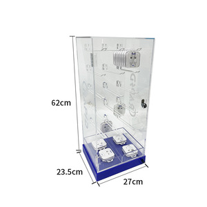 Support d'affichage en acrylique personnalisé 27x23.5x27 cm avec éclairage LED vertical pour bijoux et produits électroniques - Product Image 3