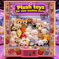 Peluches colorées de styles variés, petits animaux en peluche pour machines à pinces et jeux d'arcade, peluches douces et mignonnes assorties en vrac