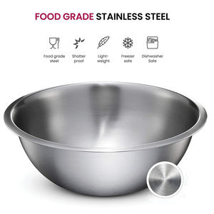 一套6个不锈钢搅拌碗套装-易于清洁，嵌套碗节省空间存储 - Product Image 2