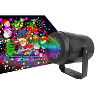 Lampe de projection laser LED RVB à 16 motifs pour Noël Projecteur de flocon de neige