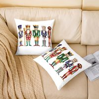 Housse de coussin moderne et artistique, taie d'oreiller en lin rose roi avec motif de chevalier dans le château, idéale pour la décoration intérieure