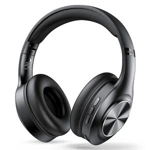 Headset universal kartu tf, headphone audio stereo atas telinga dengan mikrofon headphone nirkabel menyala