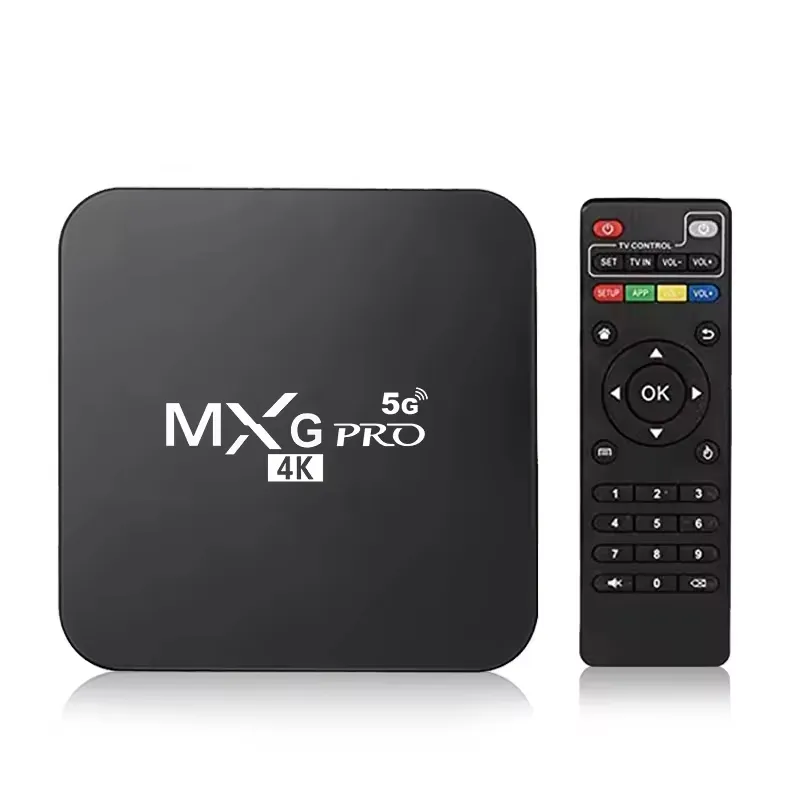 Nuovo arrivo Streaming 1GB 2G Rom Dual Wifi Smart HD Set Top Box TV ricevitore MXG Pro 4K Android TV Box