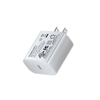 Cargador Tipo-C PD de 20W con Certificación UL/FCC, Enchufe Estadounidense, Adaptador de Carga Rápida GaN Compatible con iPhones, Suministro Directo del Fabricante