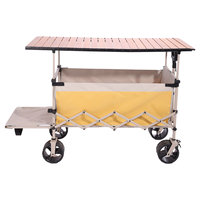 Chariot de Marché Pliant à Quatre Roues en Acier Carbone de Haute Qualité, Réglable, avec Auvent, Table de Vente Ambulante Pliable
