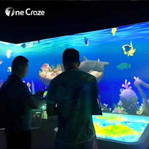 Système mural interactif de projection immersive pour parc d'attractions avec écran tactile, affichage HD, jeux de dessin multijoueurs et jeux de dessin dynamiques - Product Image 1